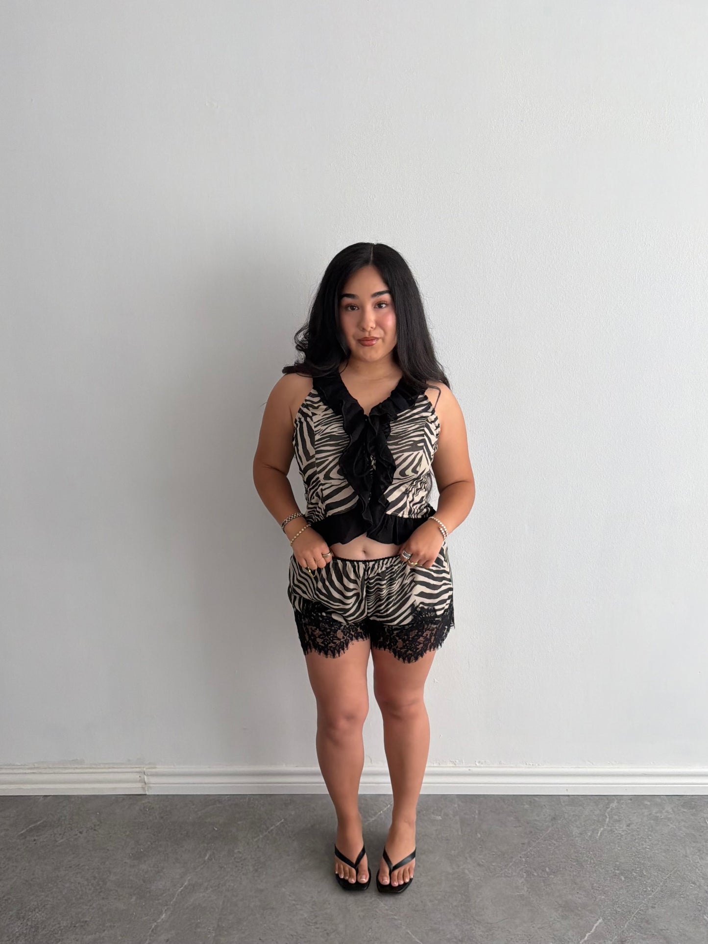 ZEBRA LACE SHORTS
