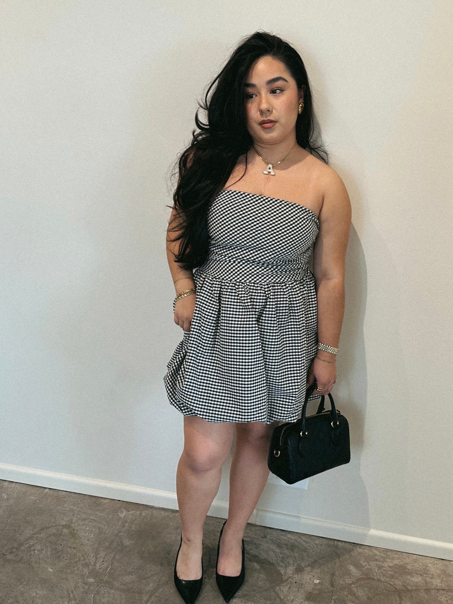 GINGHAM BUBBLE DRESS