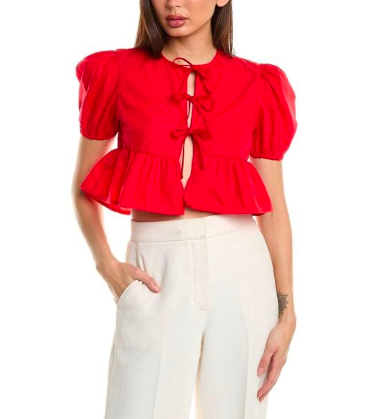 BOW TIE DETAILED BLOUSE