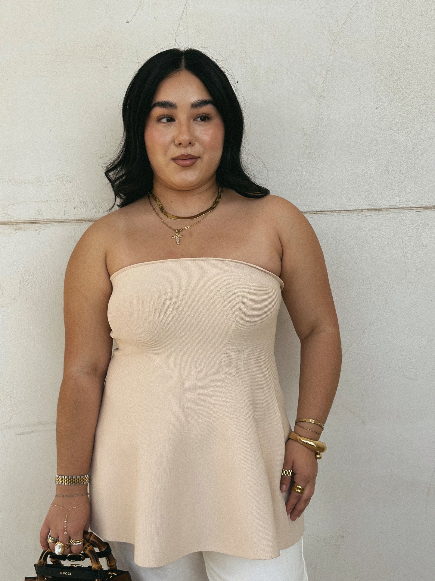 ECRU FLARE TOP