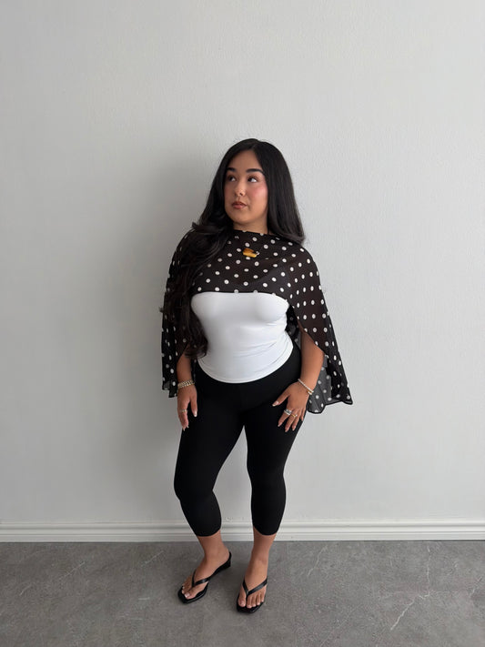 POLKA DOT CAPE TOP