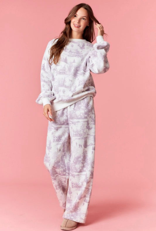 HOLIDAY SCENERY SWEATSHIRT/SWEATPANTS