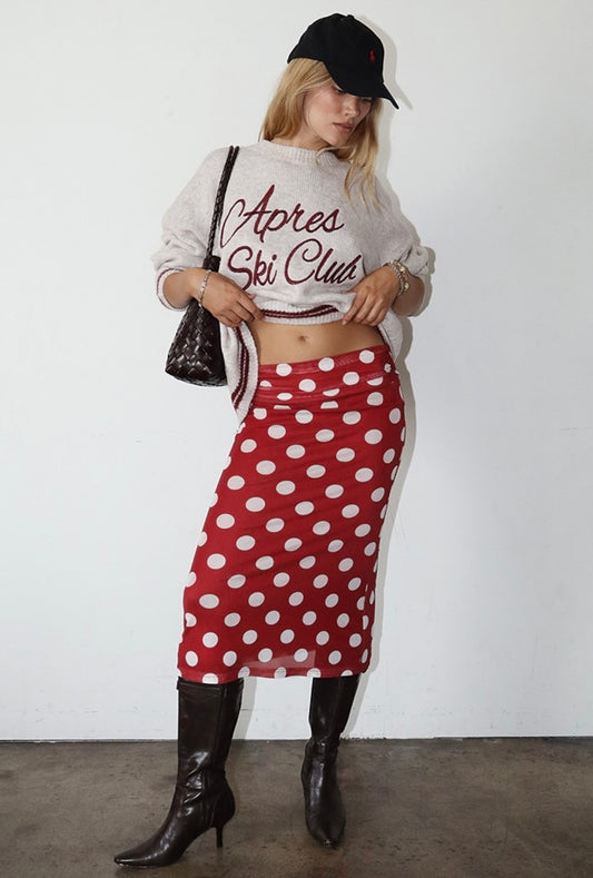 RED POLKA DOT SKIRT