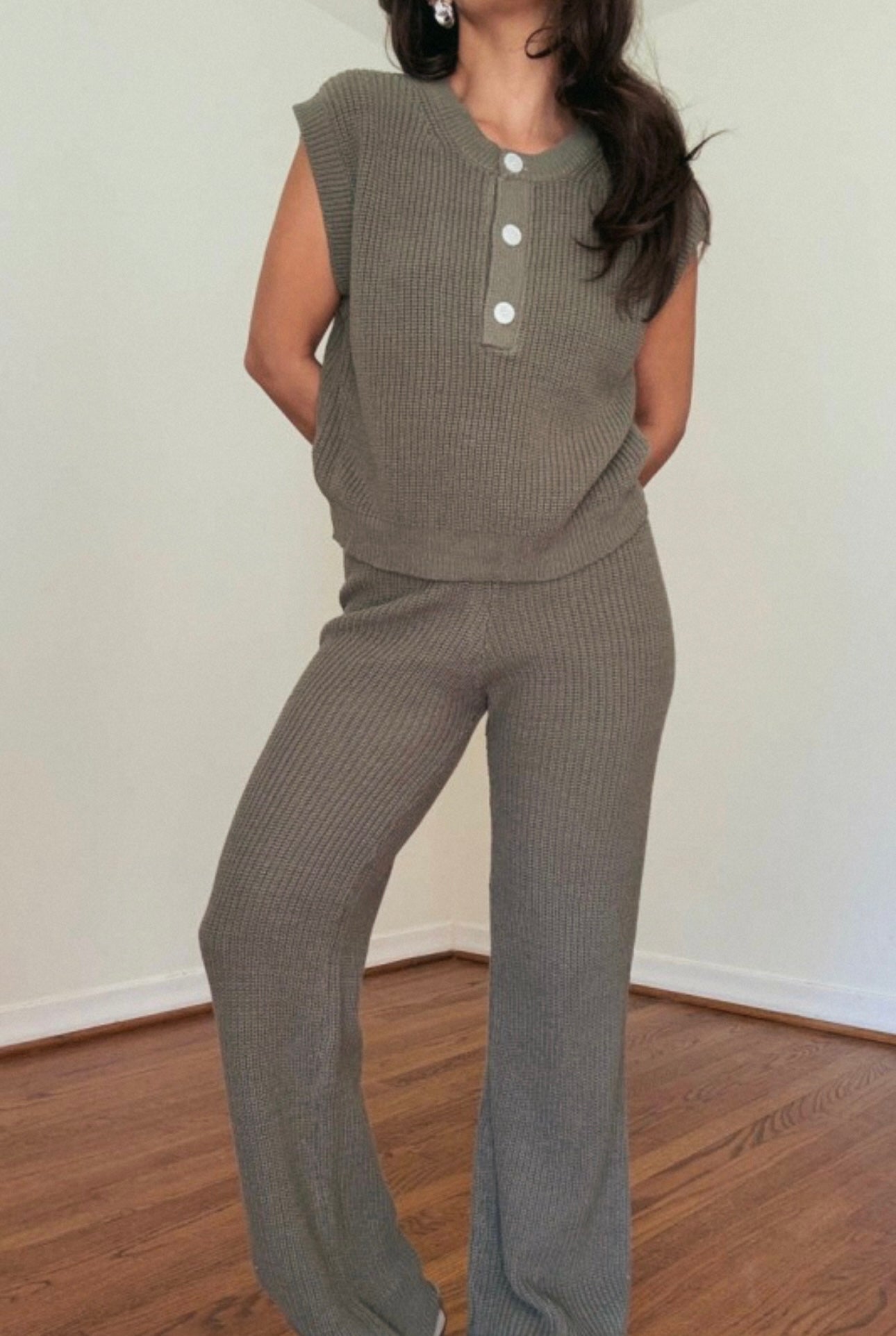 MOSS VEST SWEATER SET