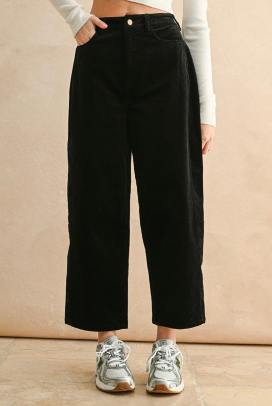 CORDUROY BARREL PANTS
