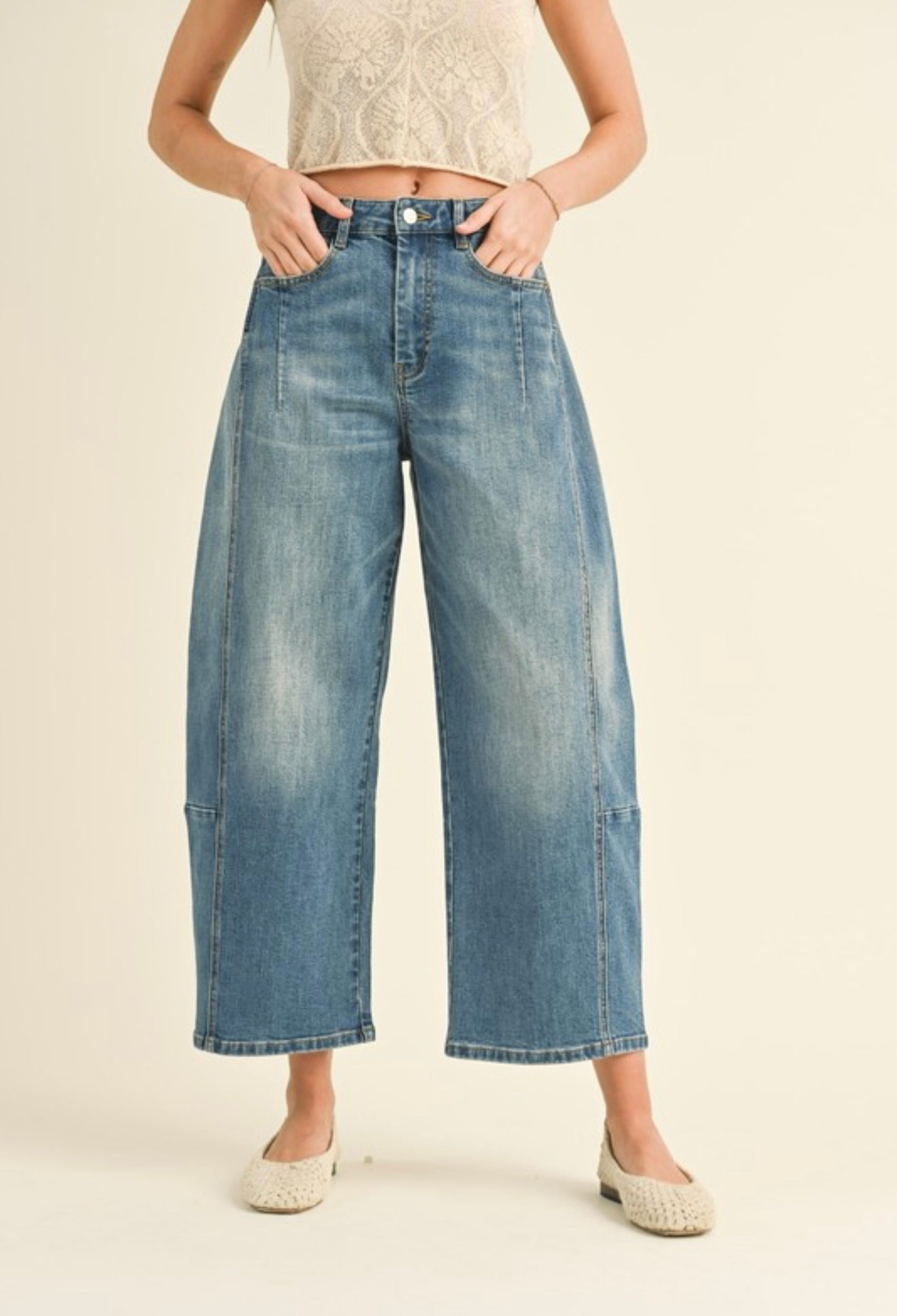 DENIM BARREL JEAN