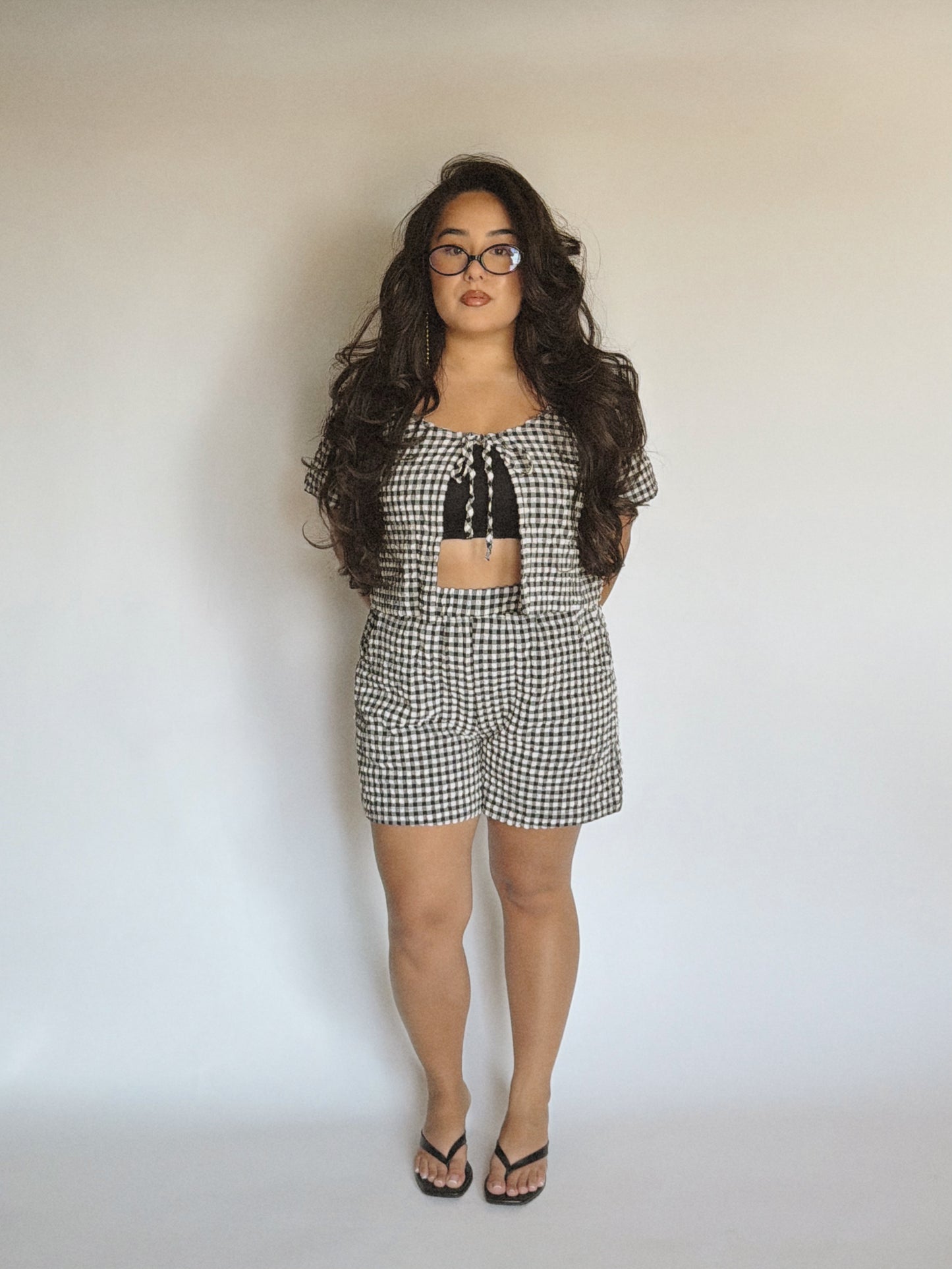 GINGHAM TOP & SHORTS
