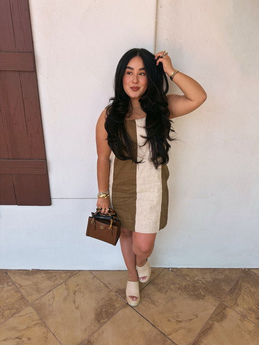 OLIVE/OATMEAL DRESS